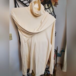 Womens long sleeve pullover with cowl neckline